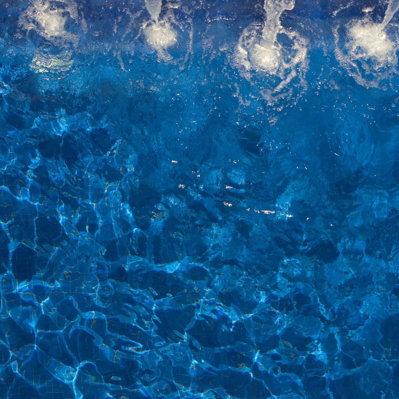Blue Pool with Fountains